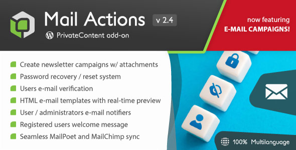 PrivateContent Mail Actions add-on